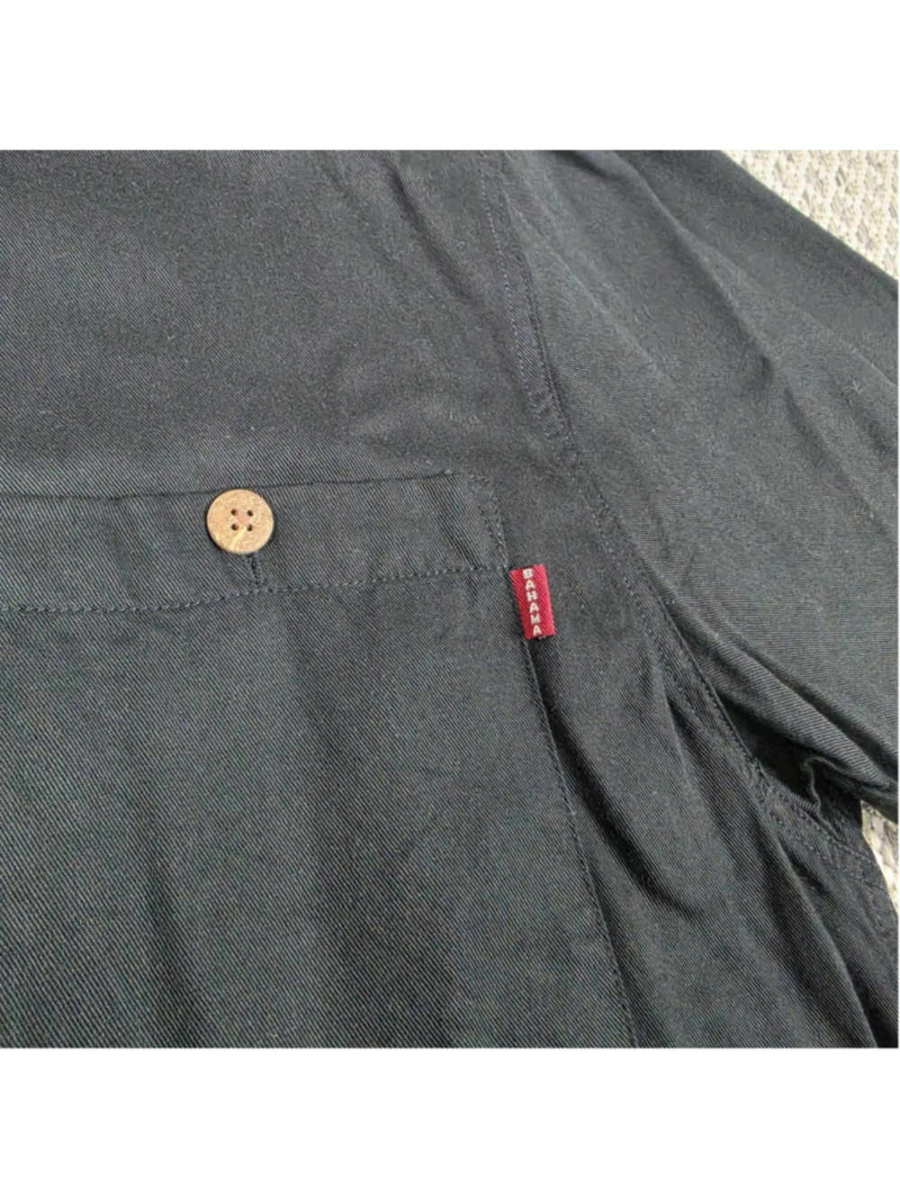 Vintage Tommy Bahama Relax Black Rayon Camp Shirt Embroidered Back Mens M - Picture 4 of 8